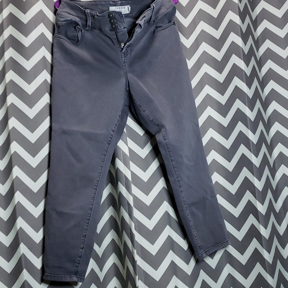Ankle cuff zipper jeggings